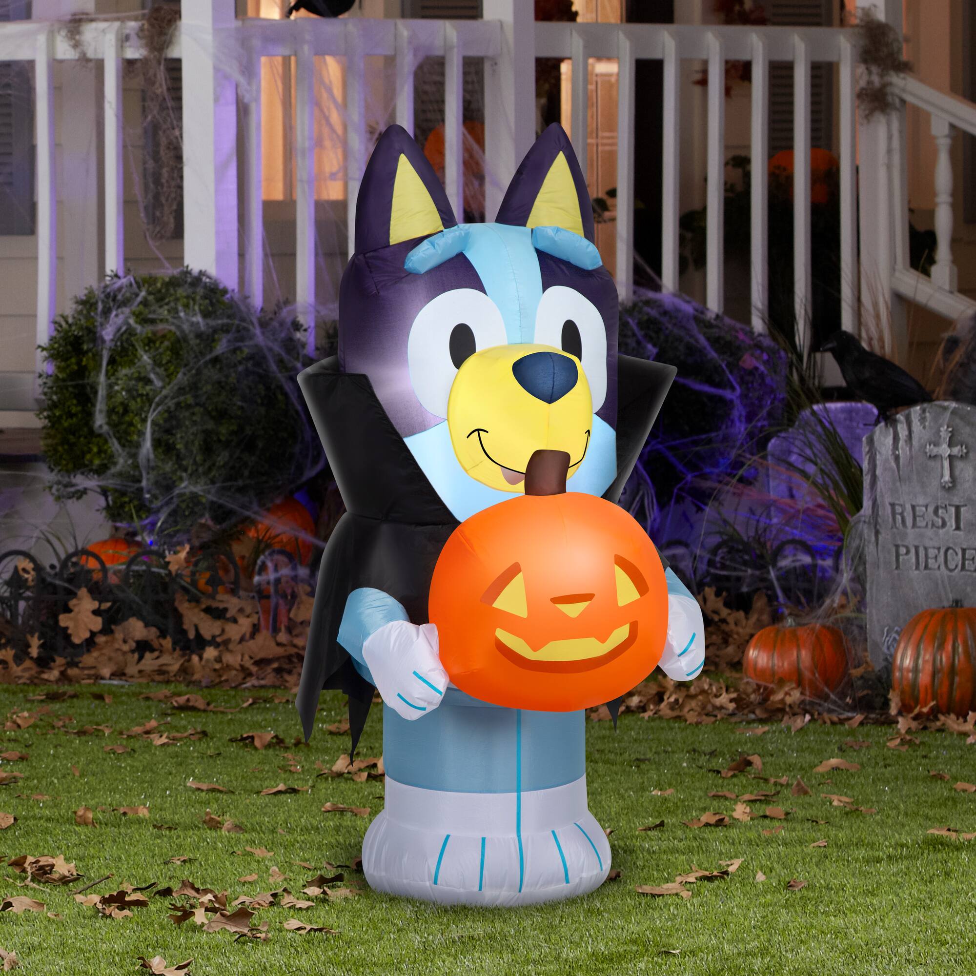 3.5ft. Airblown® Inflatable Halloween Bluey in Vampire Costume